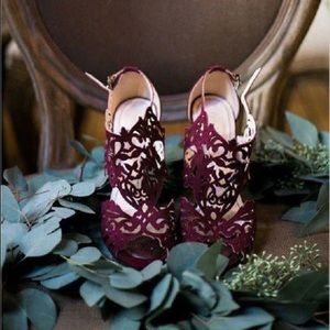 Klub Nico Marcela 3 Heels in Wine Nubuck sz6